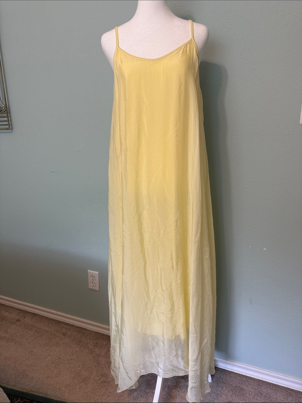 Rosemarine Made in Italy
Light Pale Yellow Maxi Slip Dress